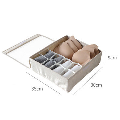 Household Multi-grid Folding Fabric Underwear Storage Box