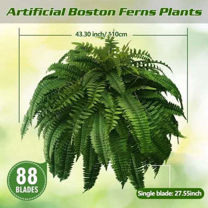 Artificial Fern Flower Arrangement Green Plant Plastic Crafts