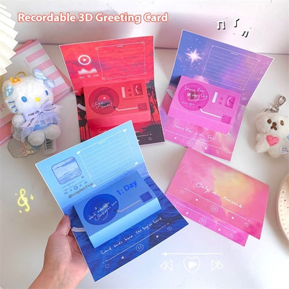 Phonograph Birthday Gift Creative Stereoscopic Greeting Cards