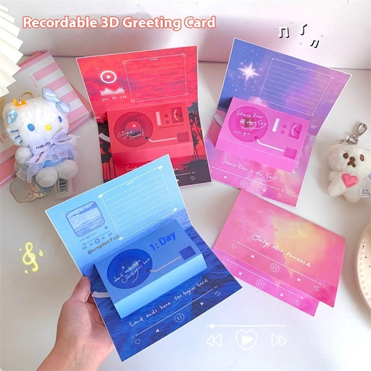 Phonograph Birthday Gift Creative Stereoscopic Greeting Cards