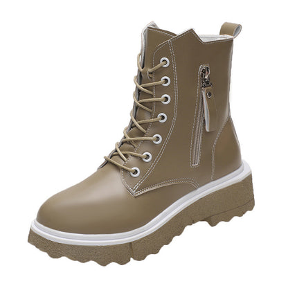 Martin Boots Female British Style New Fashion Thick-soled Short Tube