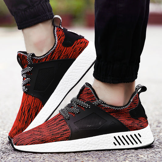 Flying weaving running shoes