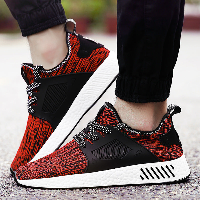 Flying weaving running shoes