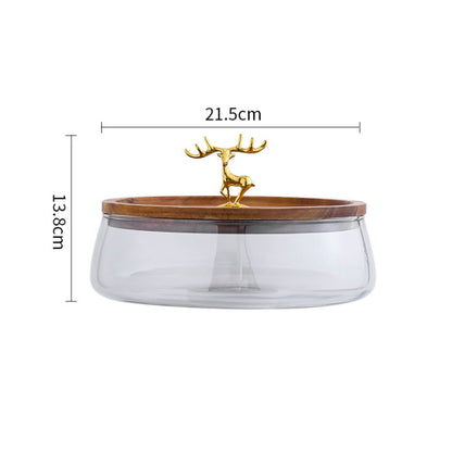 Glass Fruit Pot Coffee Table Snack Storage Box