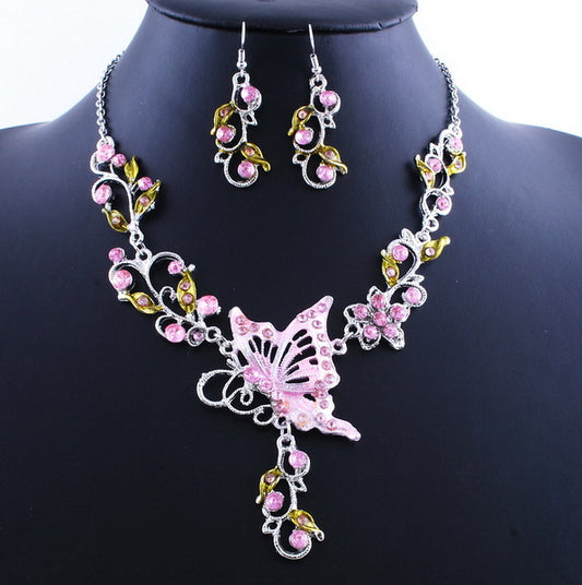 Dielian Flower Necklace Jewelry Set - FLIPSTYLEZLLC