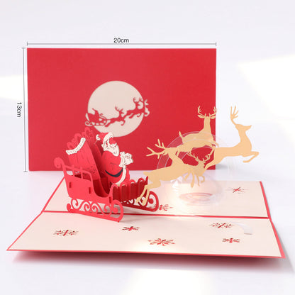3d Christmas Greeting Card Stereo Christmas Tree Card Creative