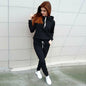 Autumn and winter hooded suit sweater