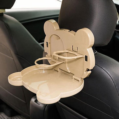 Foldable Auto Car Back Seat Table Drink Food Cup Tray Stand Desk