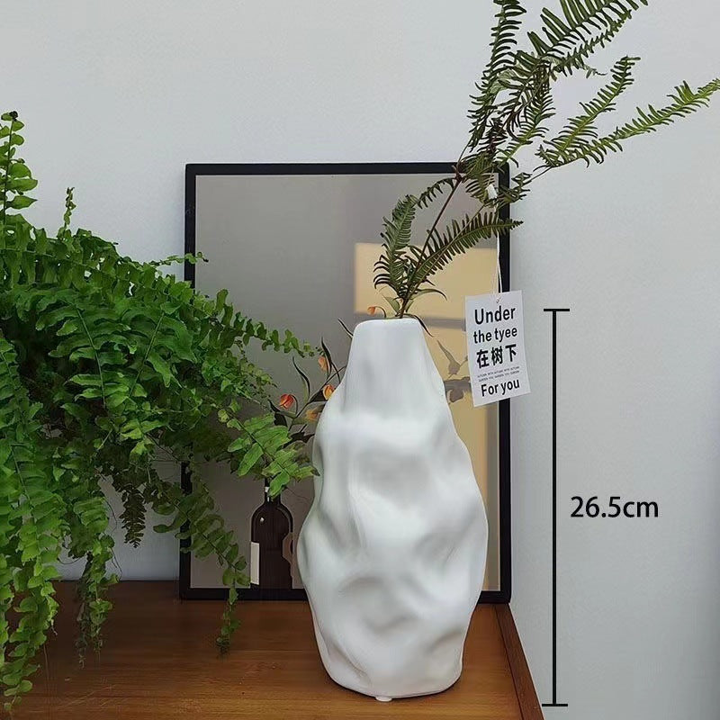 Simple Modern Black And White Geometric Ceramic Vase Ornaments