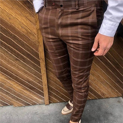 Men's New Multicolor Casual Check Pants