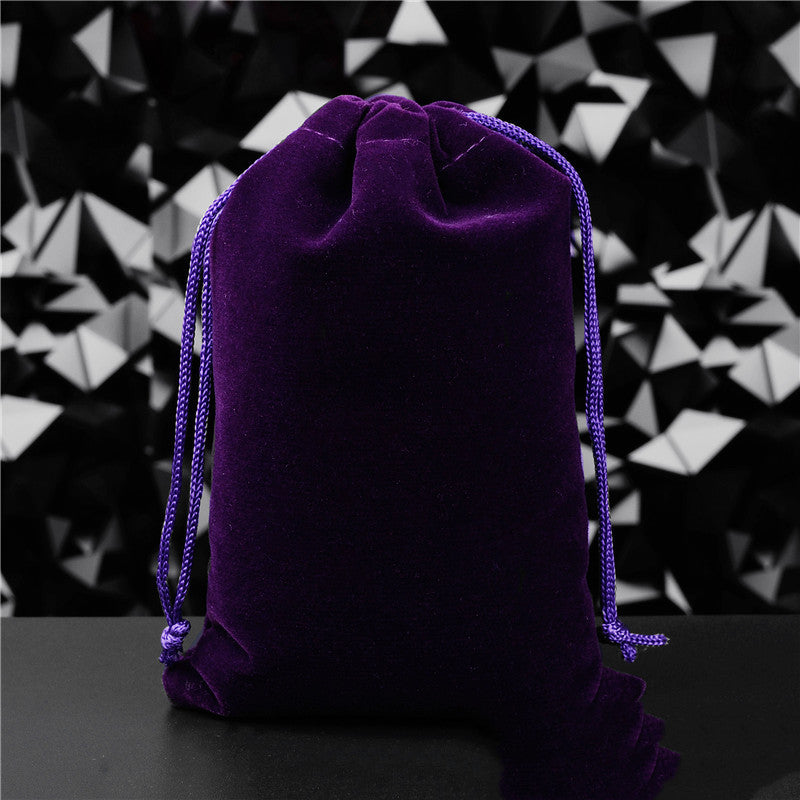 Flannel Drawstring Jewelry Solid Drawstring Pocket