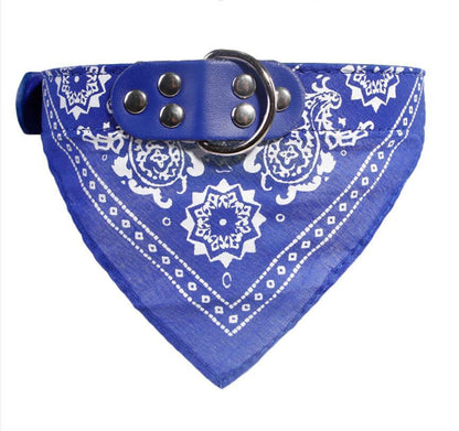 Printed triangle scarf saliva towel small dog collar