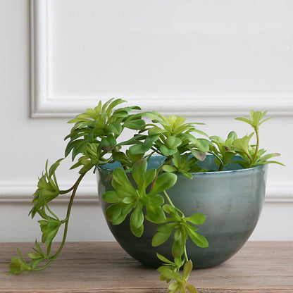 European and American Retro Blue Glass Large Vase