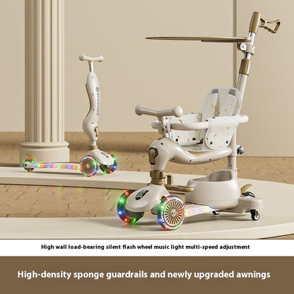 Children's Scooter Multifunctional Music Flash Scooter