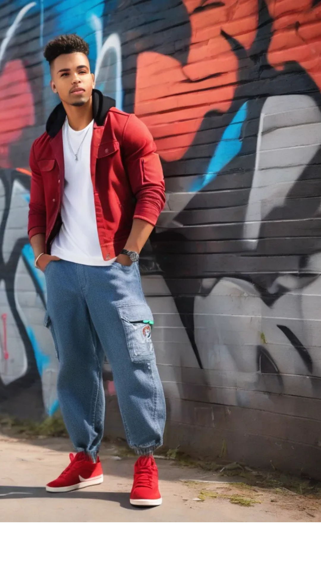 Men's Black Urban Style Street Retro Tooling Loose Plus Size Pants