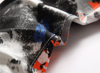Floral Pants Digital Printing Men's Slim Fit