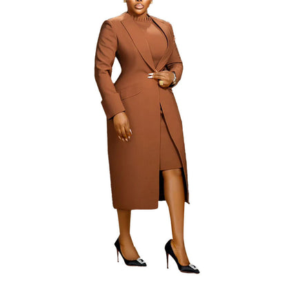 Back Slit Suit Vest Two-piece Set