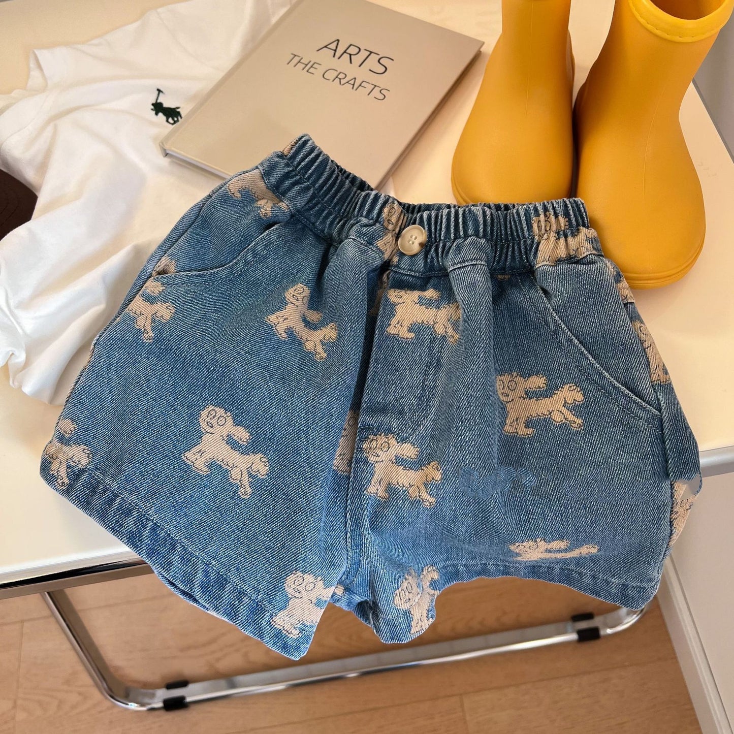 Korean Style All-match Boy's White Shorts