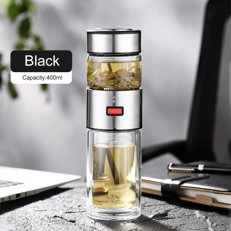 Car Tea And Water Separation Glass Portable Gift Box Set