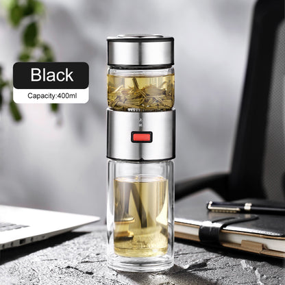 Car Tea And Water Separation Glass Portable Gift Box Set