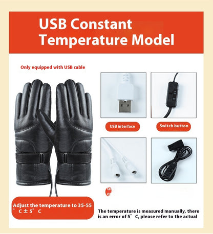 Heating Electric Thermal Gloves USB Rechargeable