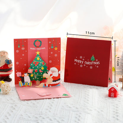 3d Christmas Greeting Card Stereo Christmas Tree Card Creative