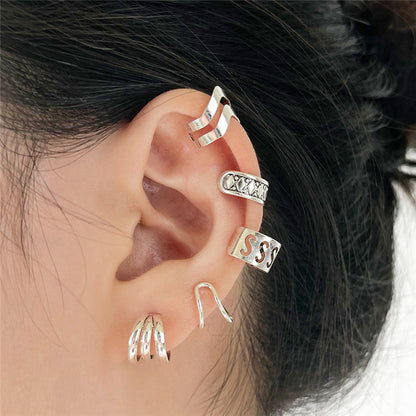 Simple And Simple Hollow S-shaped Non-pierced Ear Clip