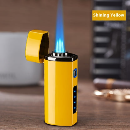 Power Display Three Direct Charging With Puncher Button Windproof Lighter