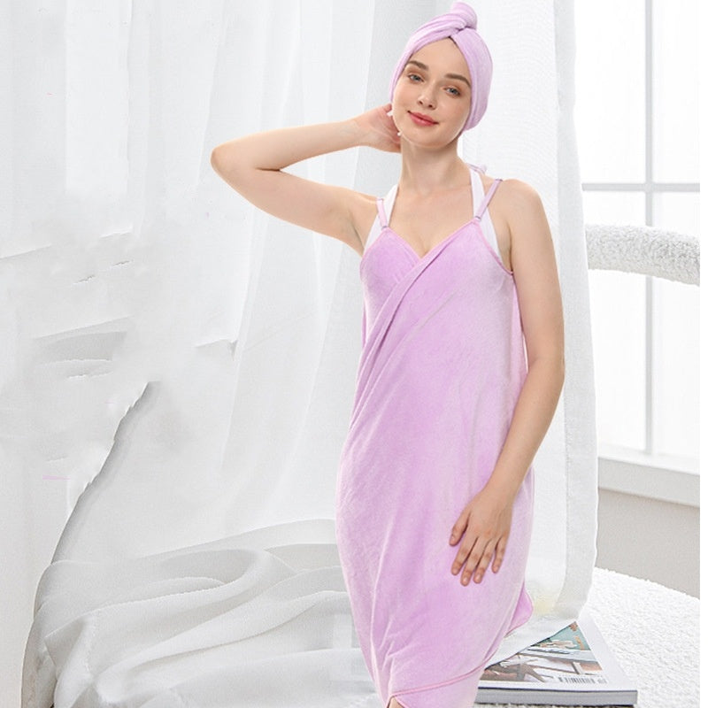 Bath Towel Sling Bath Skirt Coral Fleece Suit