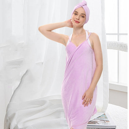 Bath Towel Sling Bath Skirt Coral Fleece Suit