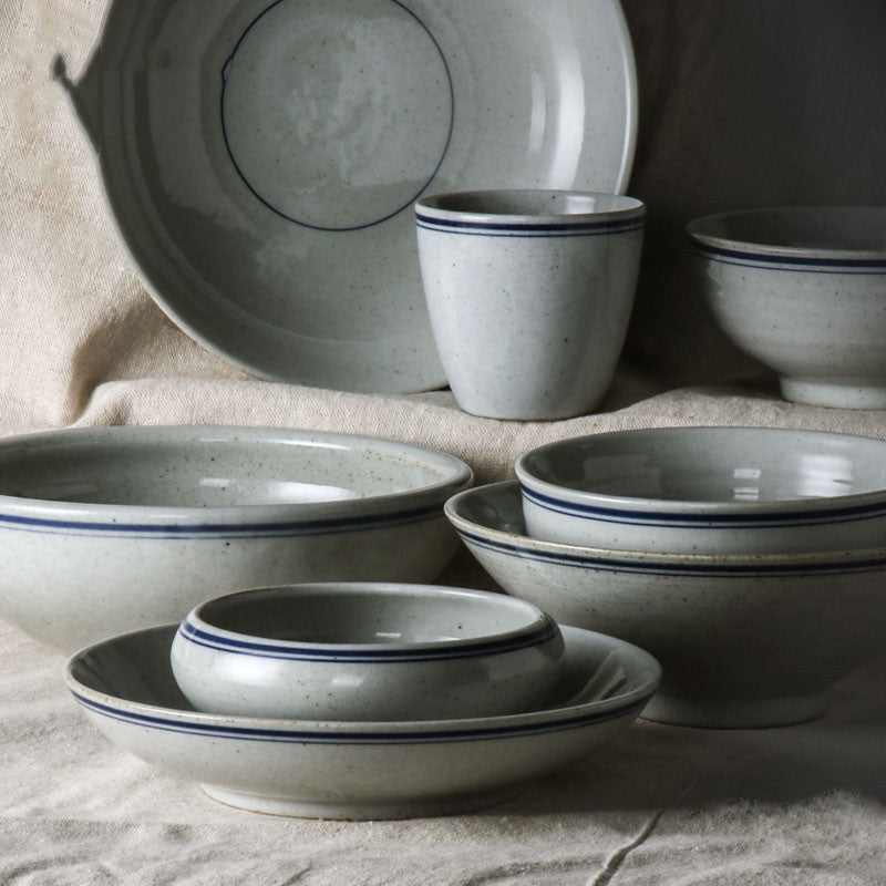 Chinese Style Tableware Set Retro Ceramic Old-fashioned Bowls And Plates