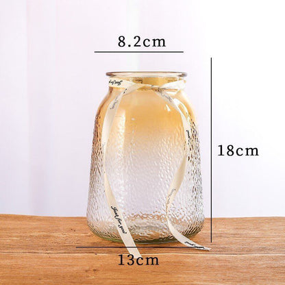 Simple Ice Seal Glass Gradient Color Vase