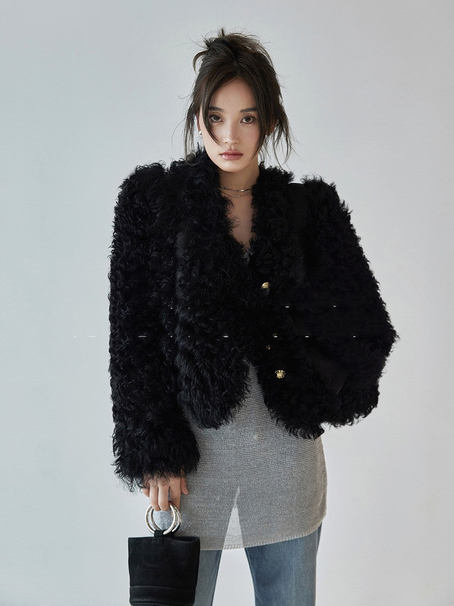 Lamb Wool Coat Women's Clothing