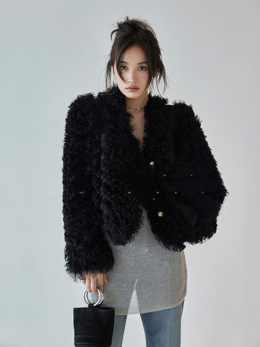 Lamb Wool Coat Women's Clothing