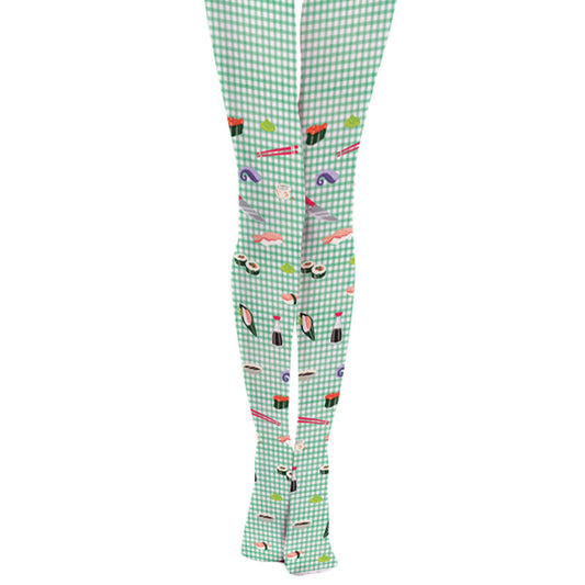 Personalized Plaid Sushi Printed Pantyhose