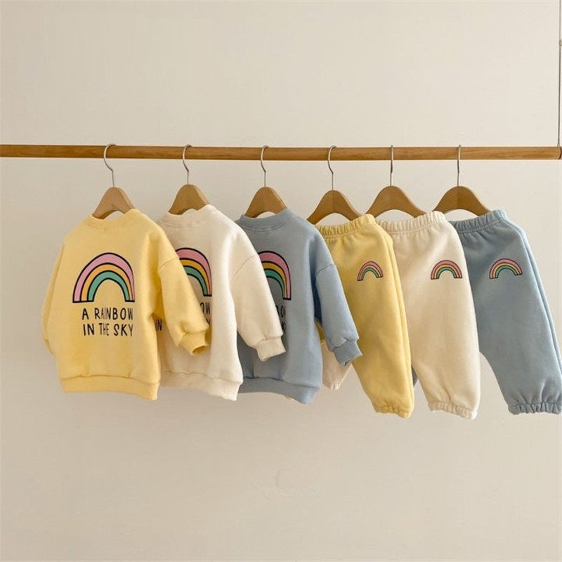 Children's Sweater Set Pullover Top Pants Casual Fashion Sportswear