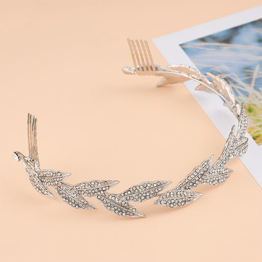 Retro Leaf Crown Jewelry Bride Hairband - FLIPSTYLEZLLC
