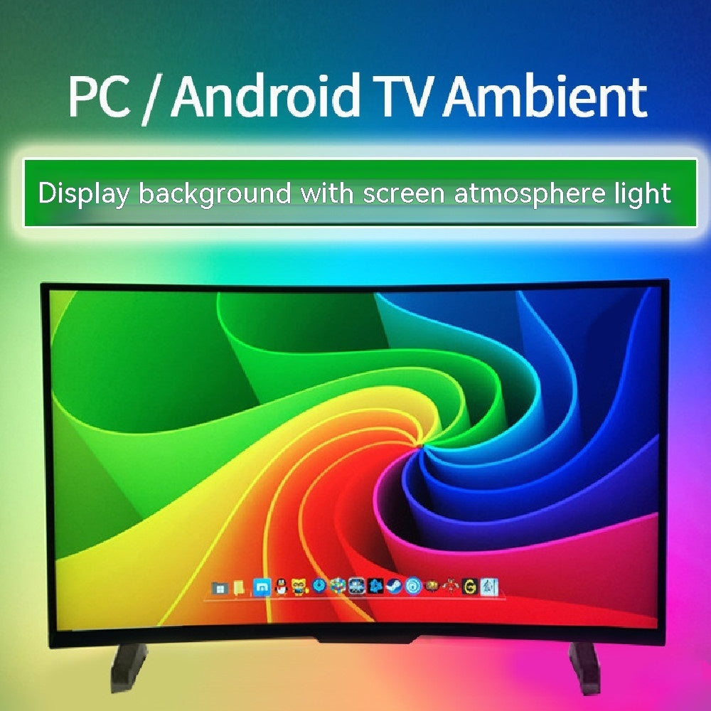Colorful Android TV With Screen Ambience Light Ambibox Monitor Background Computer With Screen Synchronous Light