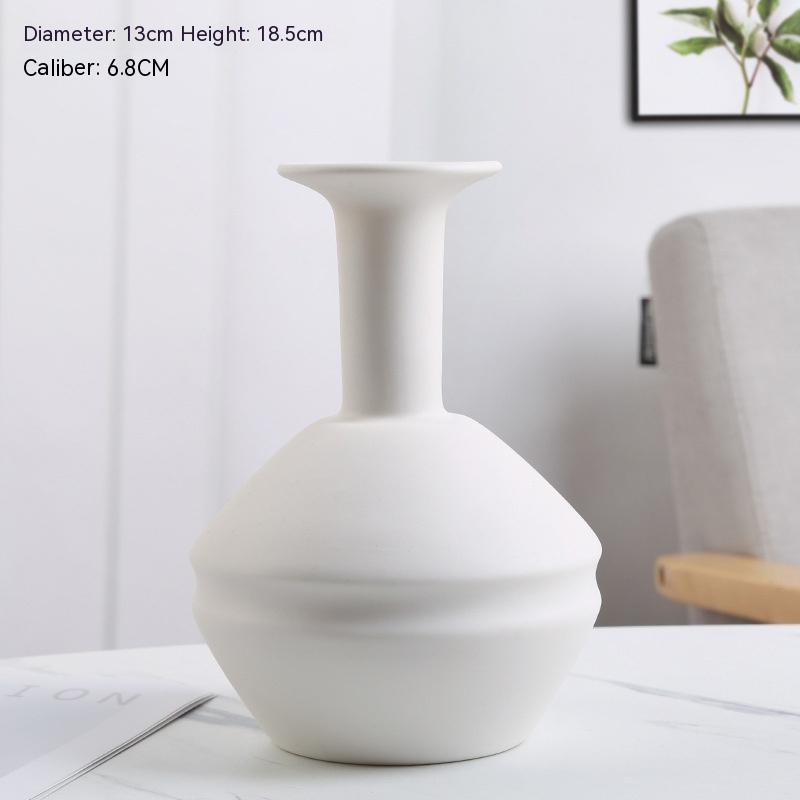 Home Decoration Ceramic Vase Dried Flower Arrangement Vase Starry Sky Minimalist Creative Decoration White Living Room