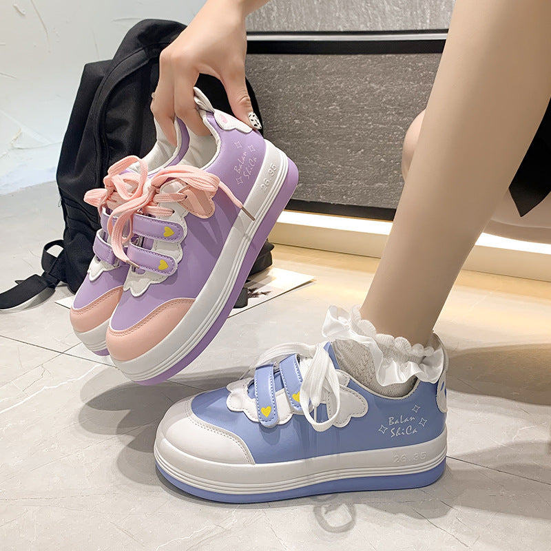 Student Sports Shoes Female Japanese All-match Girl Purple Powder