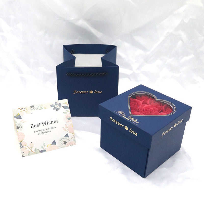 Christmas Eternal Flower Love Rotating Gift Box