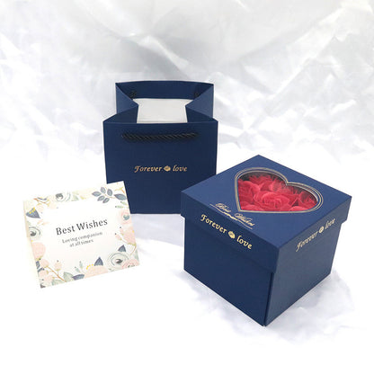 Christmas Eternal Flower Love Rotating Gift Box