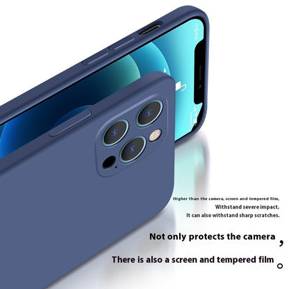 Back Cover Type Simple Liquid Silicone Phone Case