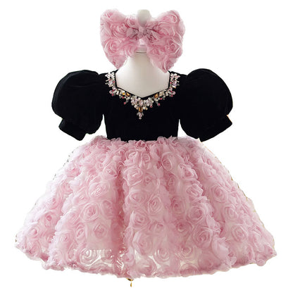 Girls French Sweet Umbrella Princess Dress Girls
