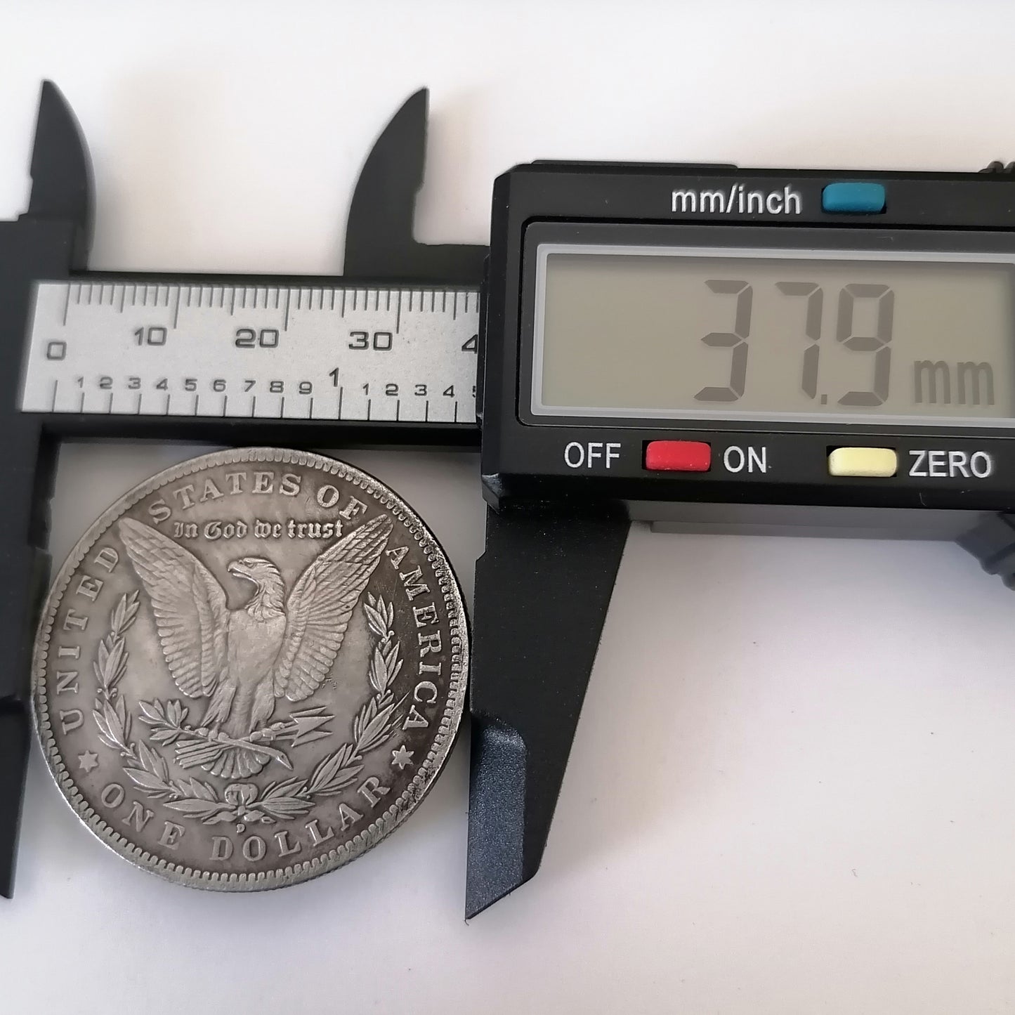 Deep Relief American Insect Skull Silver Dollar