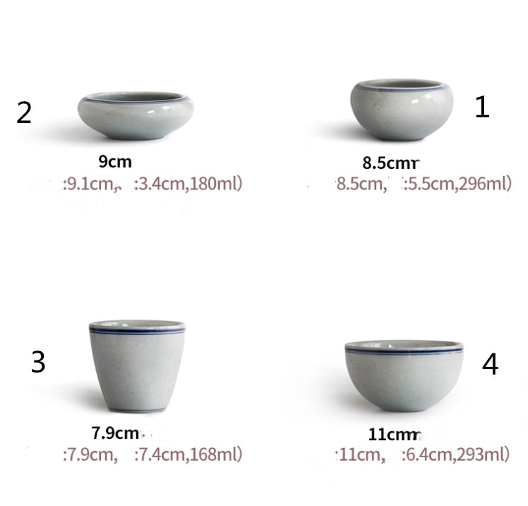 Chinese Style Tableware Set Retro Ceramic Old-fashioned Bowls And Plates