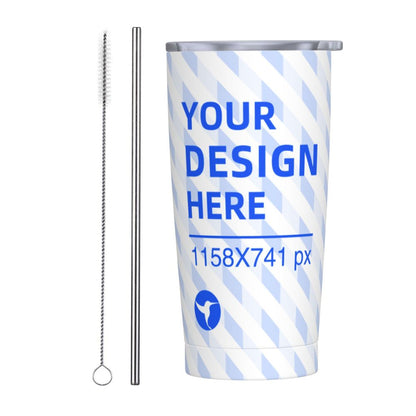 20oz Stainless Steel Car With Straw Cup