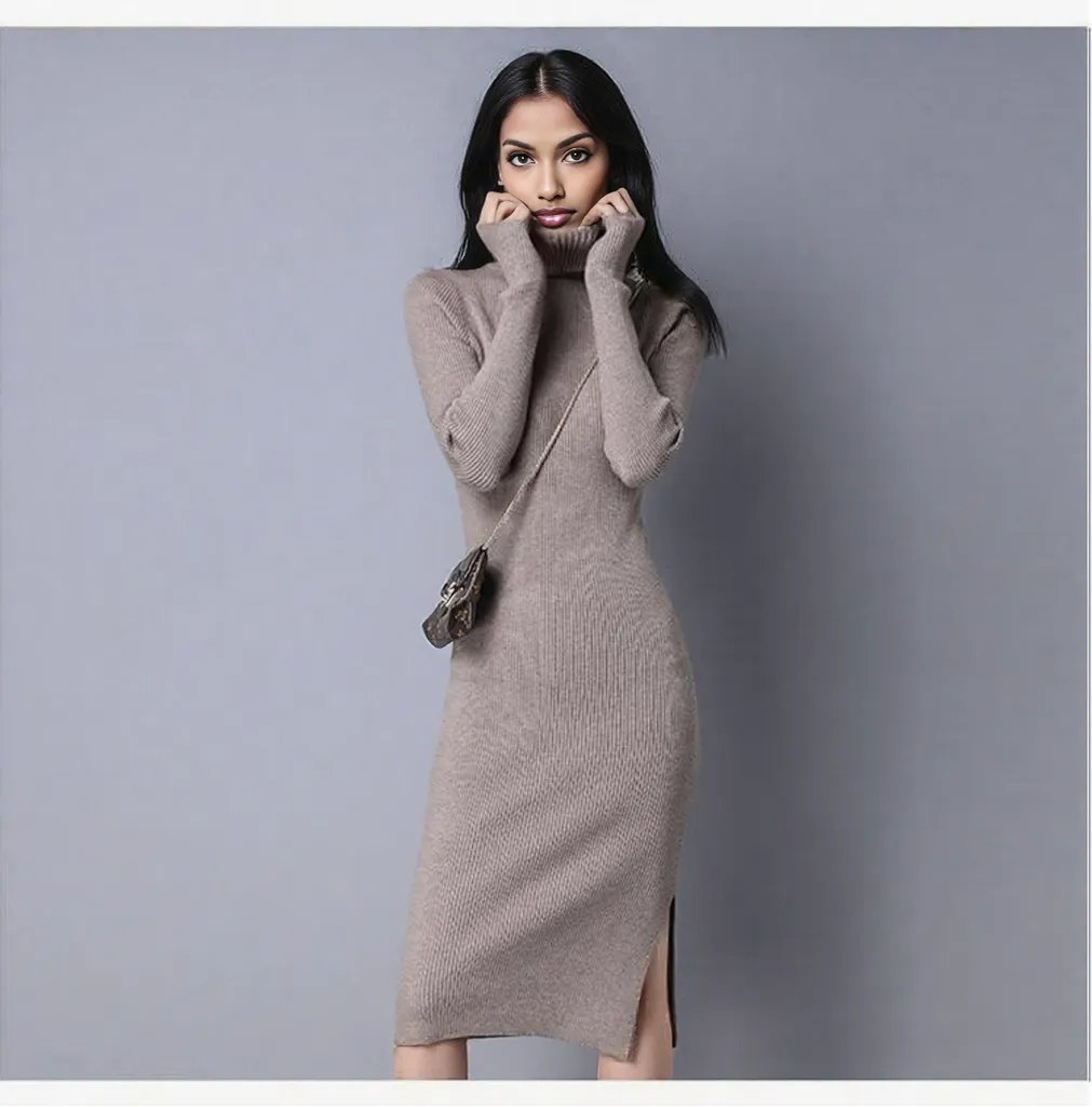 DARK GREEN Sweater Women's Pullover Autumn And Winter DRESS
