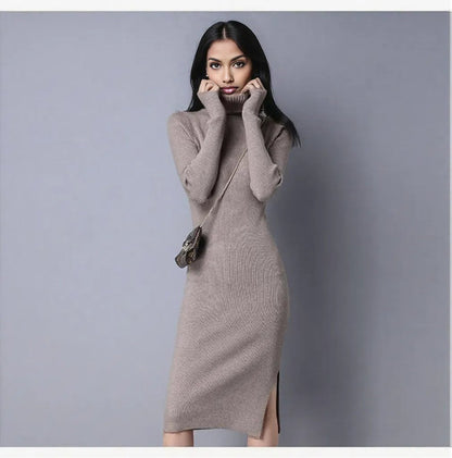 DARK GREEN Sweater Women's Pullover Autumn And Winter DRESS