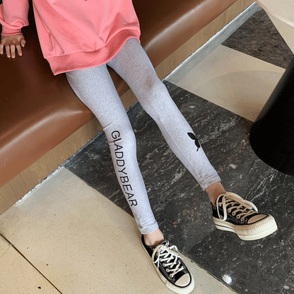 Letter Sweatshirt Leggings Two-Piece Set, Big Boy Spring And Autumn